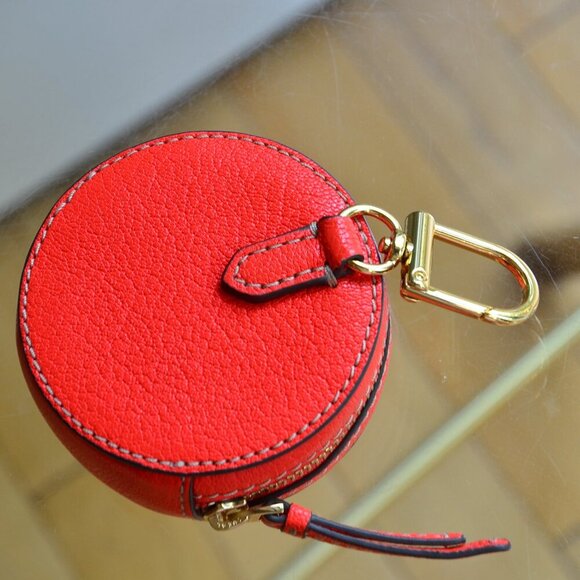 Tory Burch thea coin pouch in poppy red - Picture 5 of 7